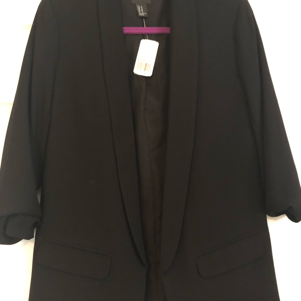 NEW forever 21 long line Black blazer